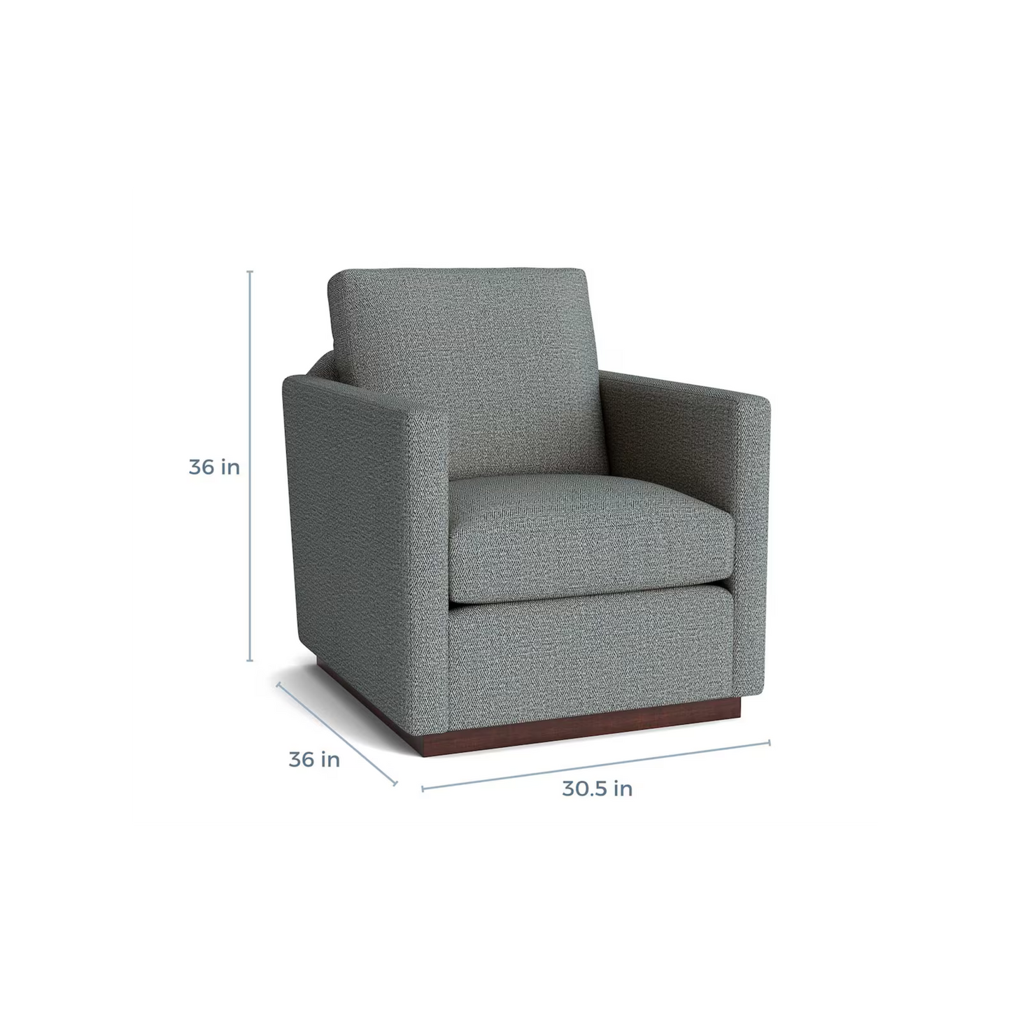 Myles Thin Track Arm Swivel Chair - Custom - Chapin Furniture