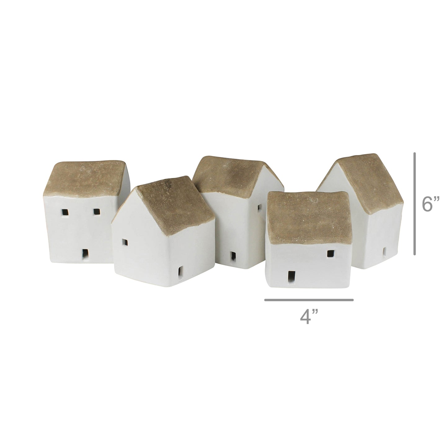 Ceramic Cottages - Set of 5 - Chapin Furniture