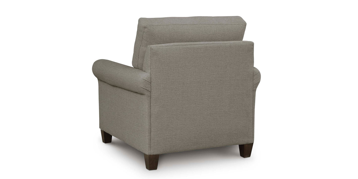Spencer Roll Arm Chair- Dove - Chapin Furniture