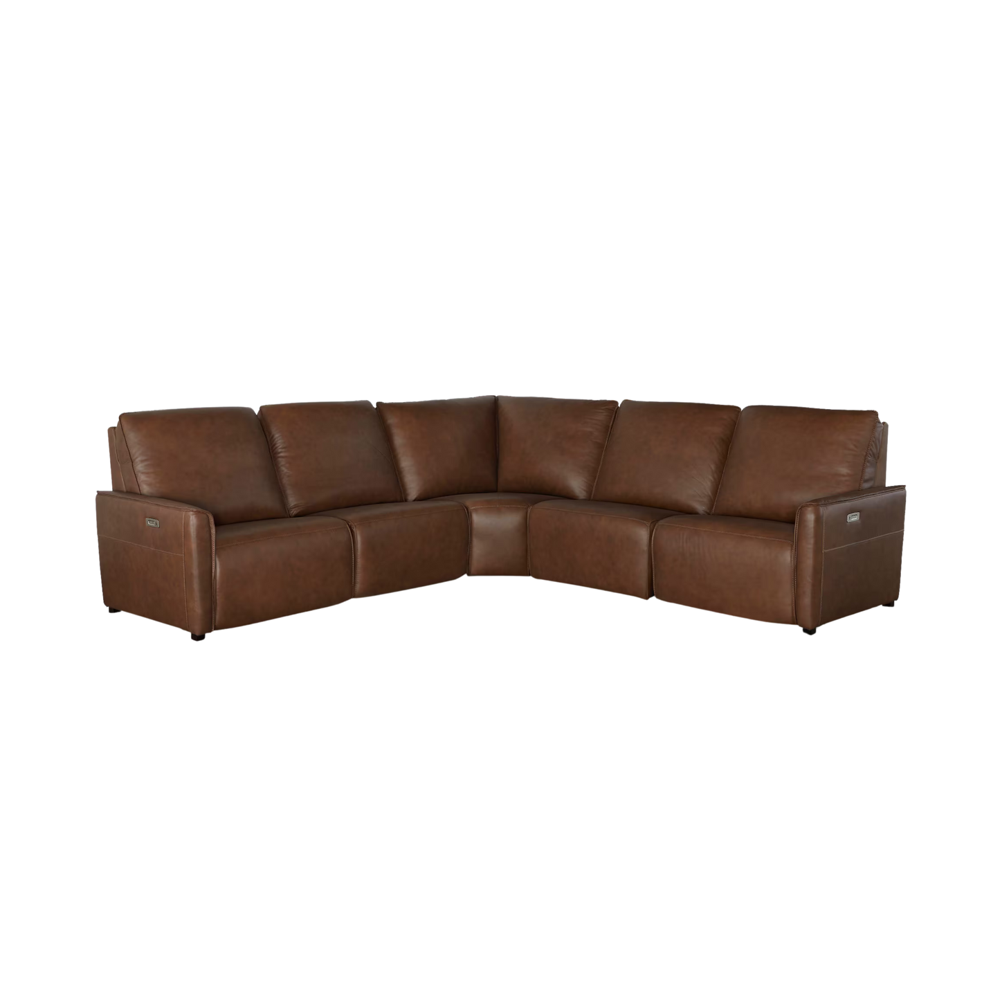 Everett Leather Modular Reclining Sectional - Cork Leather - Chapin Furniture