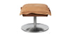 Dunn Leather Ottoman- Chocolate Leather - Chapin Furniture
