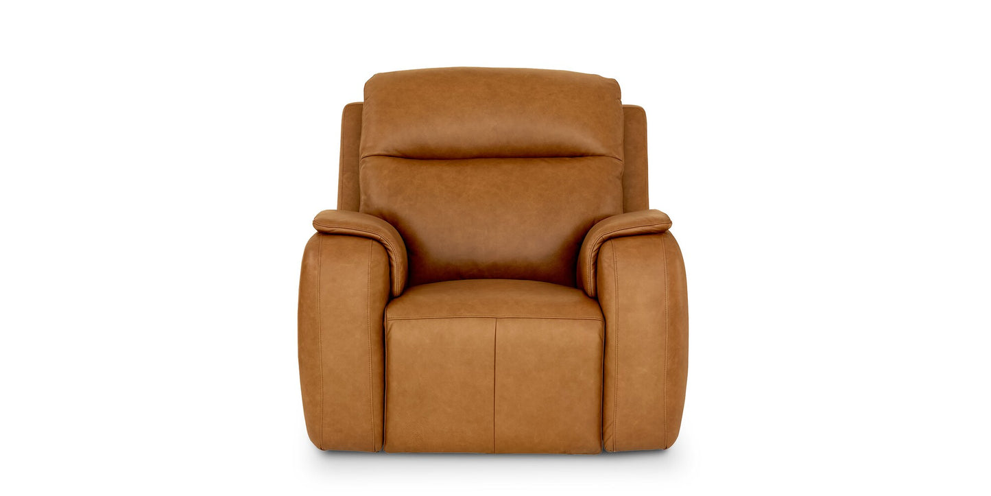 Bassett Club Level Marion Power Leather Zero Gravity Motion Recliner