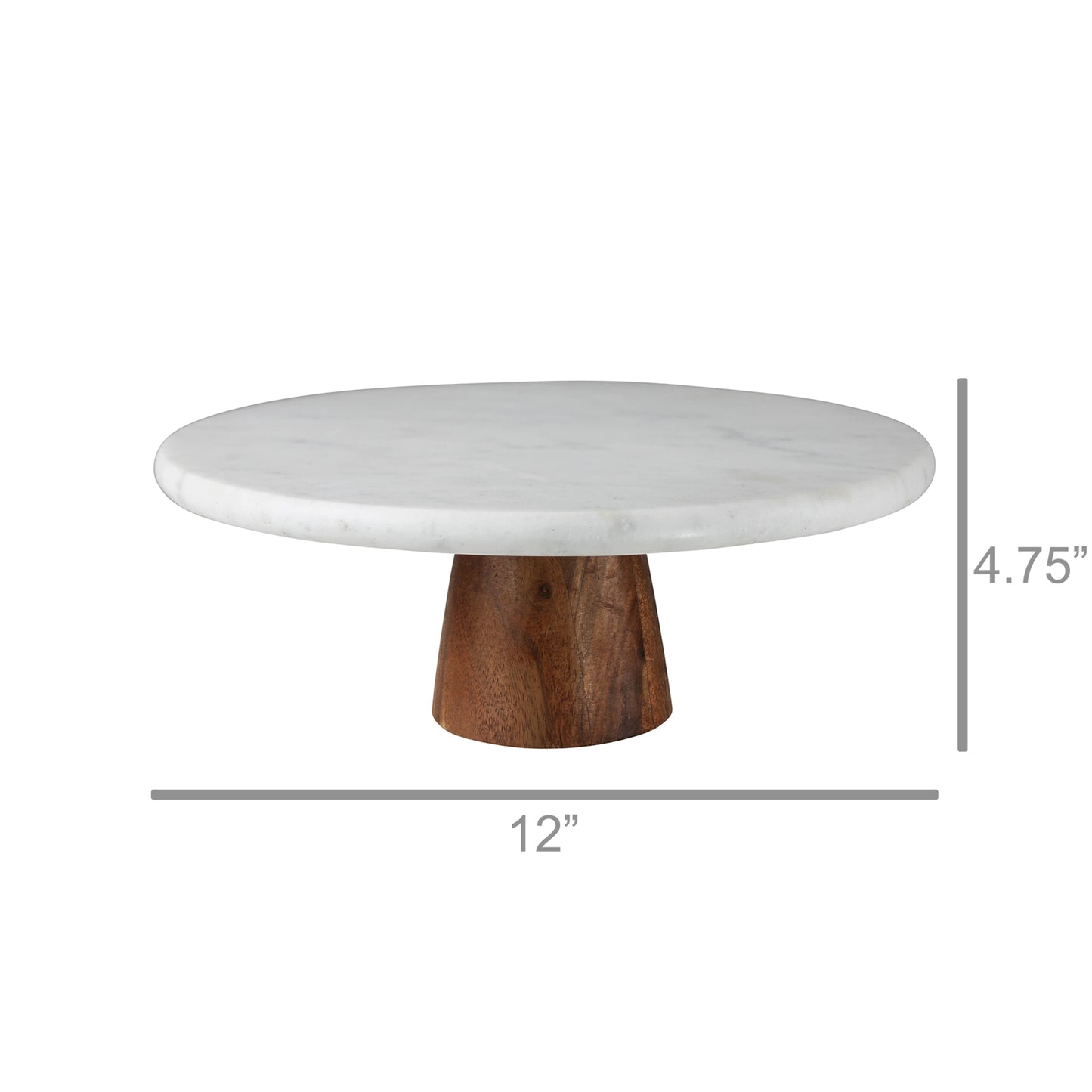 Duel Cake Pedestal - Marble & Wood - Chapin Furniture