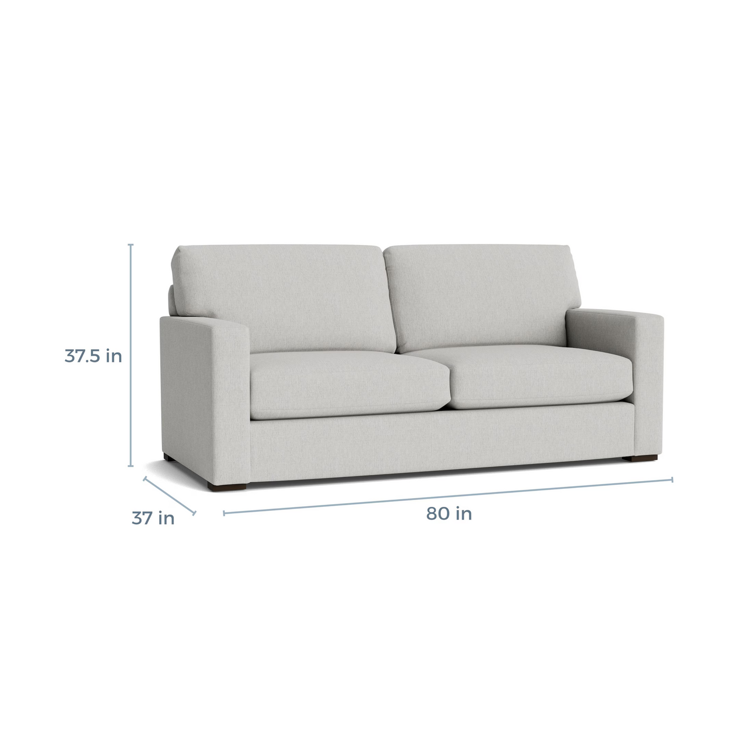Anson 80" Track Arm Sofa - Laredo Chrome - Chapin Furniture