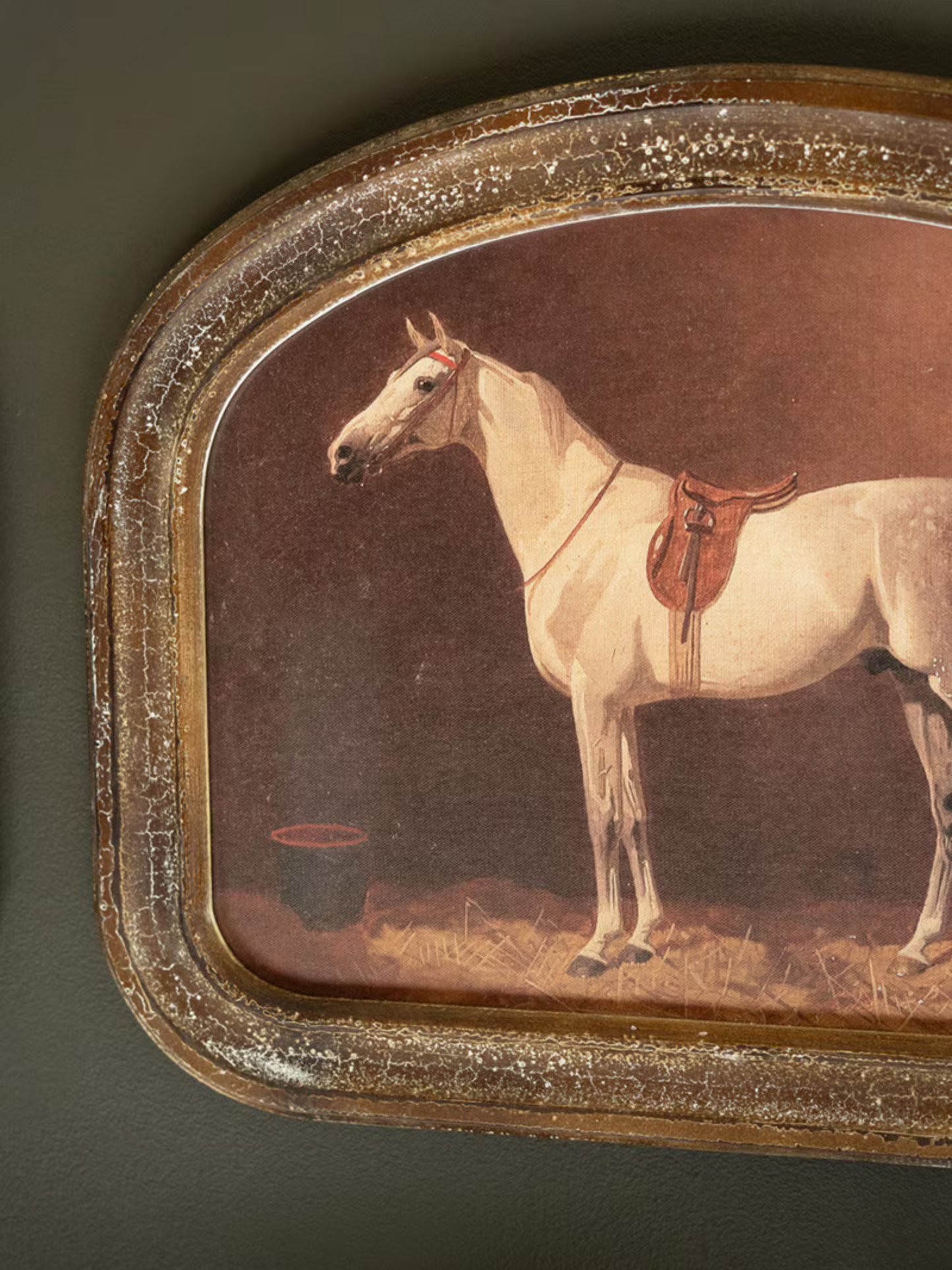 Set of 2 Arched Framed Horse Prints under Glass - Chapin Furniture