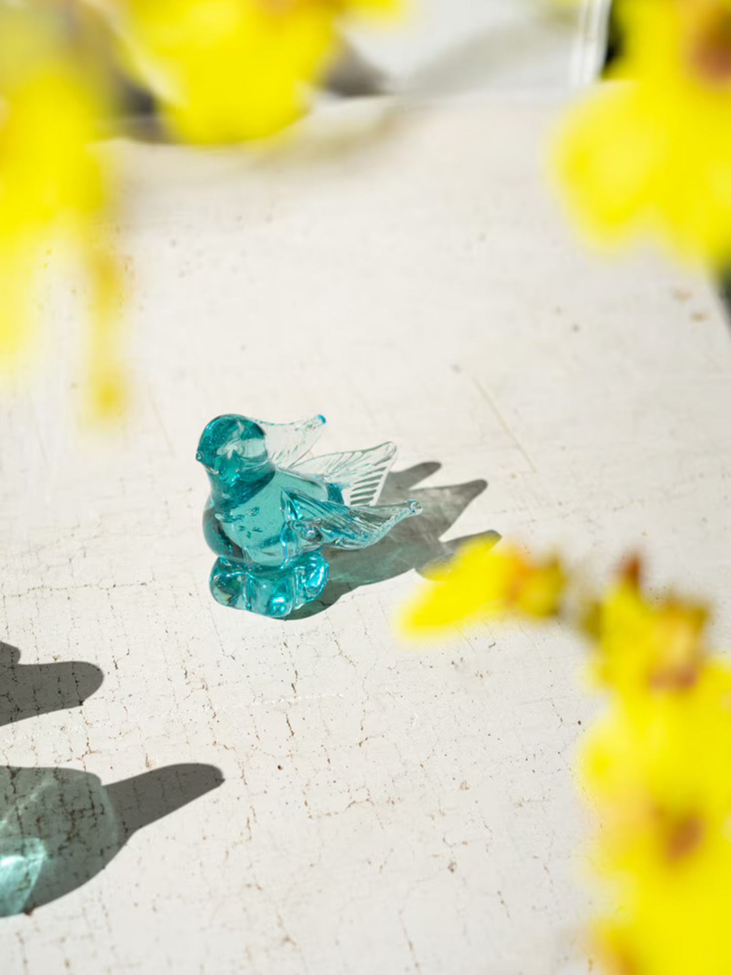 Blue Recycled Glass Bird - Set of 6 - Chapin Furniture