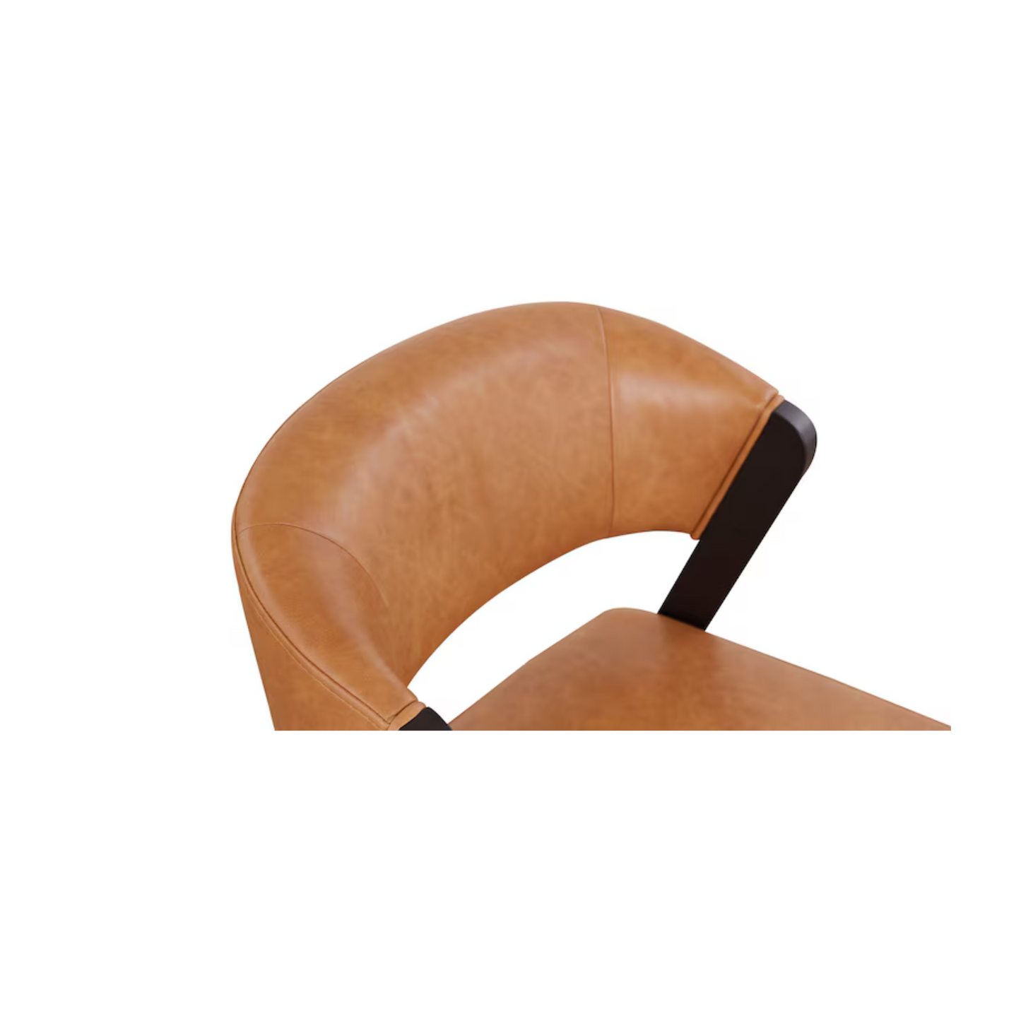 Asher Upholstered Faux Leather Dining Chair - Brown - Chapin Furniture