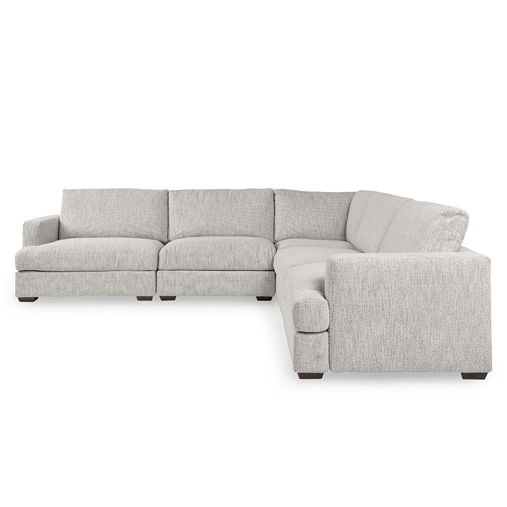 Ludwig 5 Piece Upholstered Sectional -Ivory - Chapin Furniture