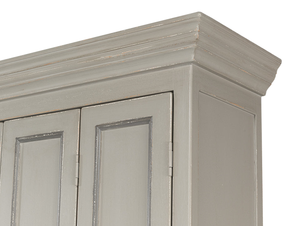 French Grey Cupboard - Chapin Furniture