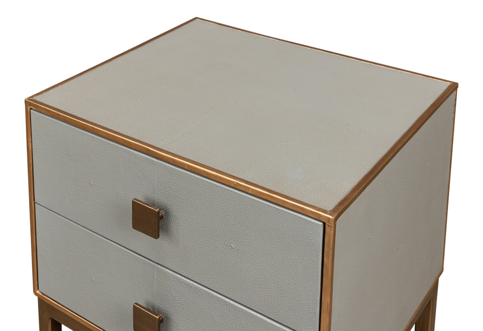 Gillian Two Drawer Nightstand- Storm Grey - Chapin Furniture