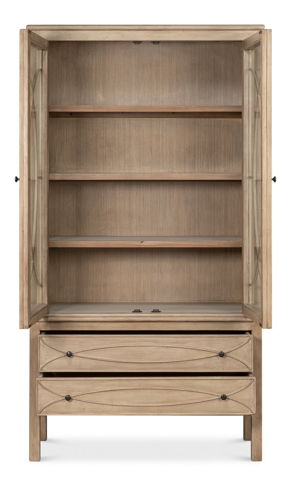 Cecile Bookcase- Beige - Chapin Furniture