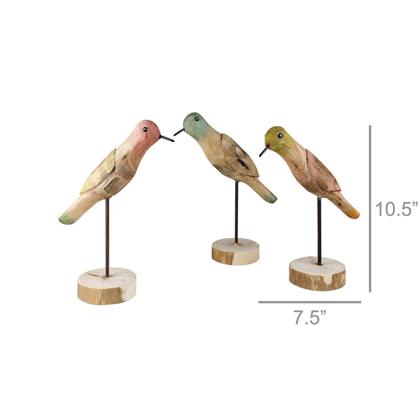 Wood Parakeets - Set of 3 - Chapin Furniture