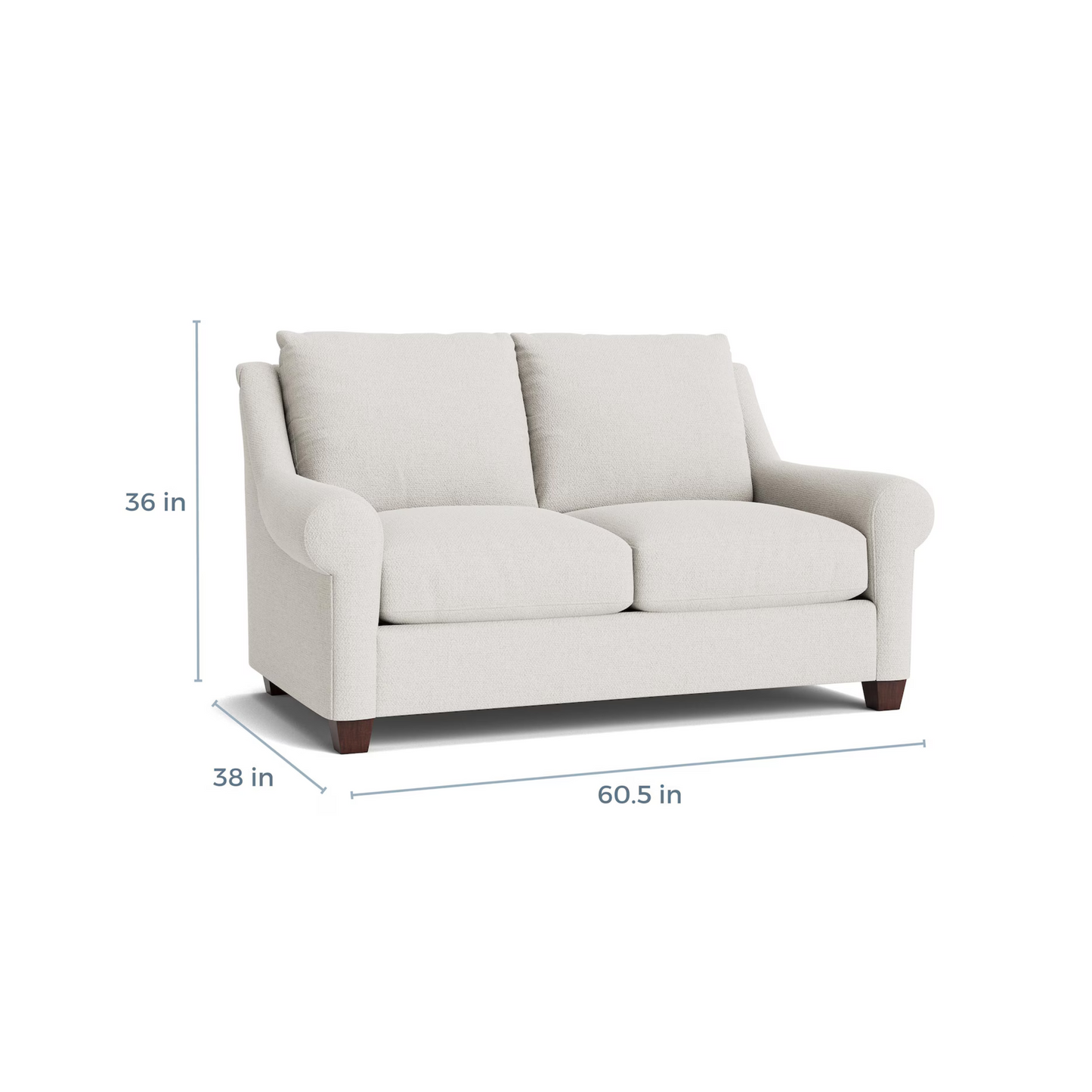 Ellery Roll Arm Loveseat - Custom - Chapin Furniture