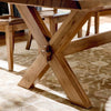 Bench Made Crossbuck Live Edge Rectangle Dining Table- Multiple Sizes & Finishes - Chapin Furniture