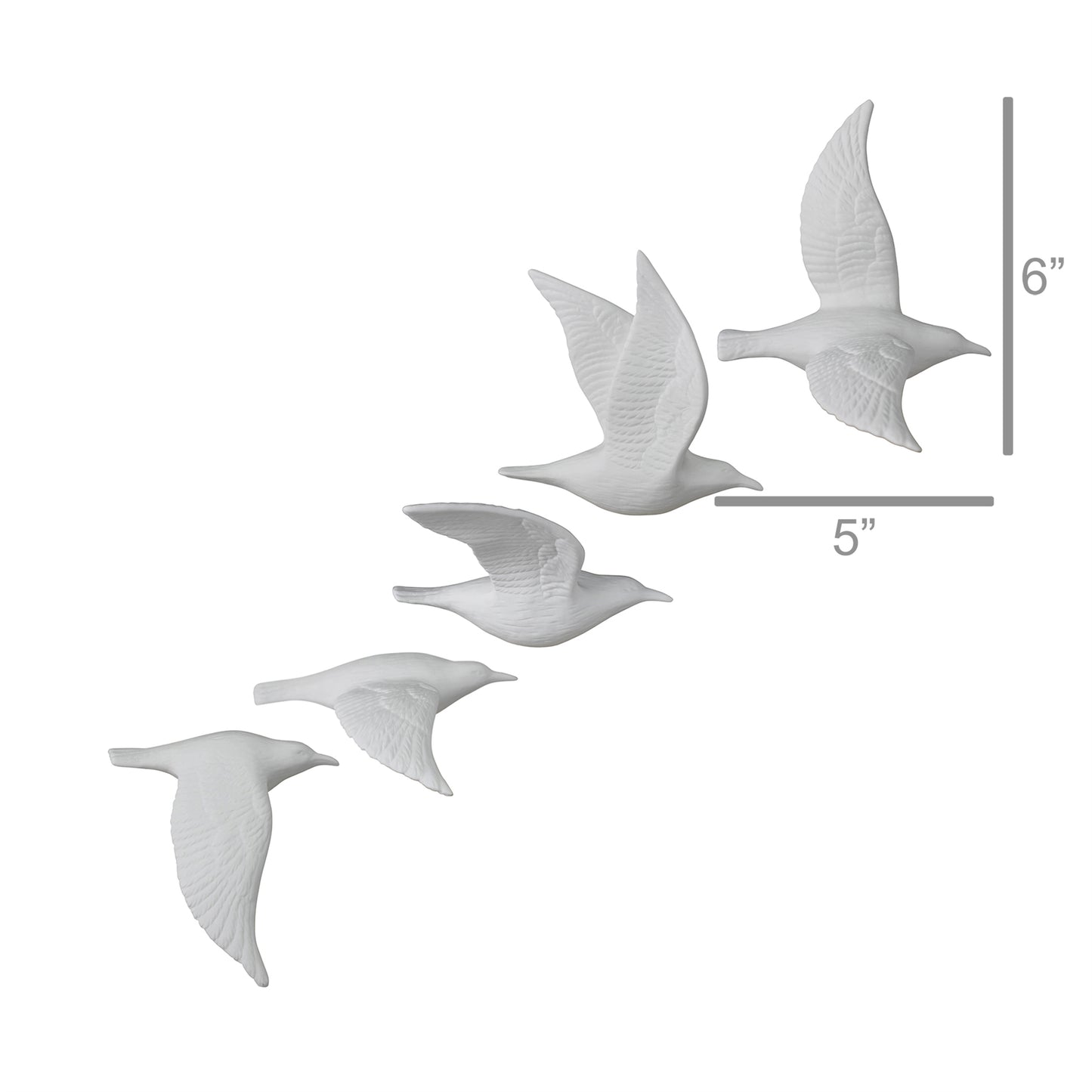 Flying Gulls - Bone China - Matte White - Chapin Furniture
