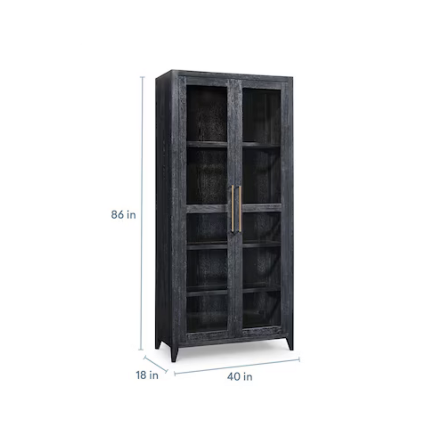 Foster Display Cabinet - Black - Chapin Furniture