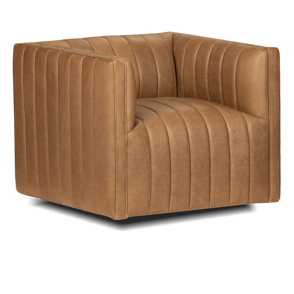 Aiden Swivel Leather Chair - Chapin Furniture