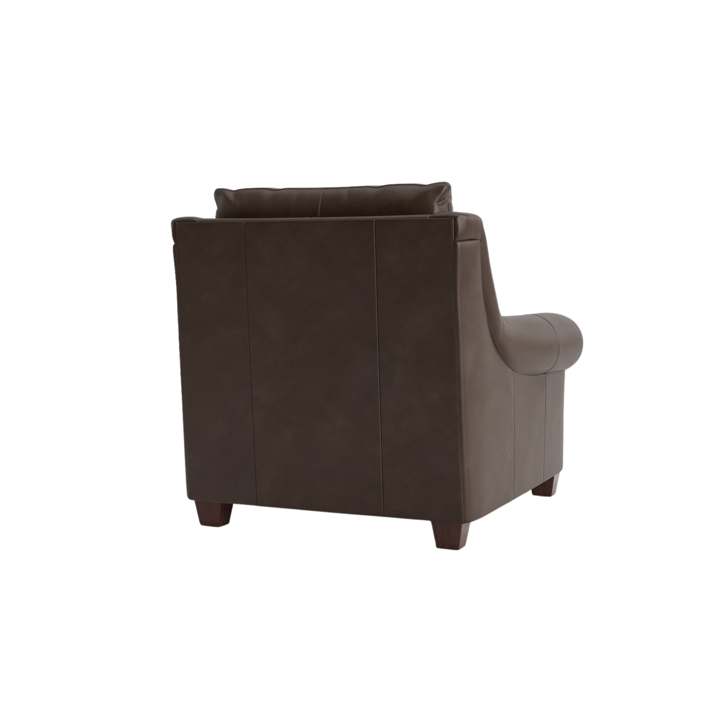 Ellery Leather Roll Arm Chair - Custom - Chapin Furniture