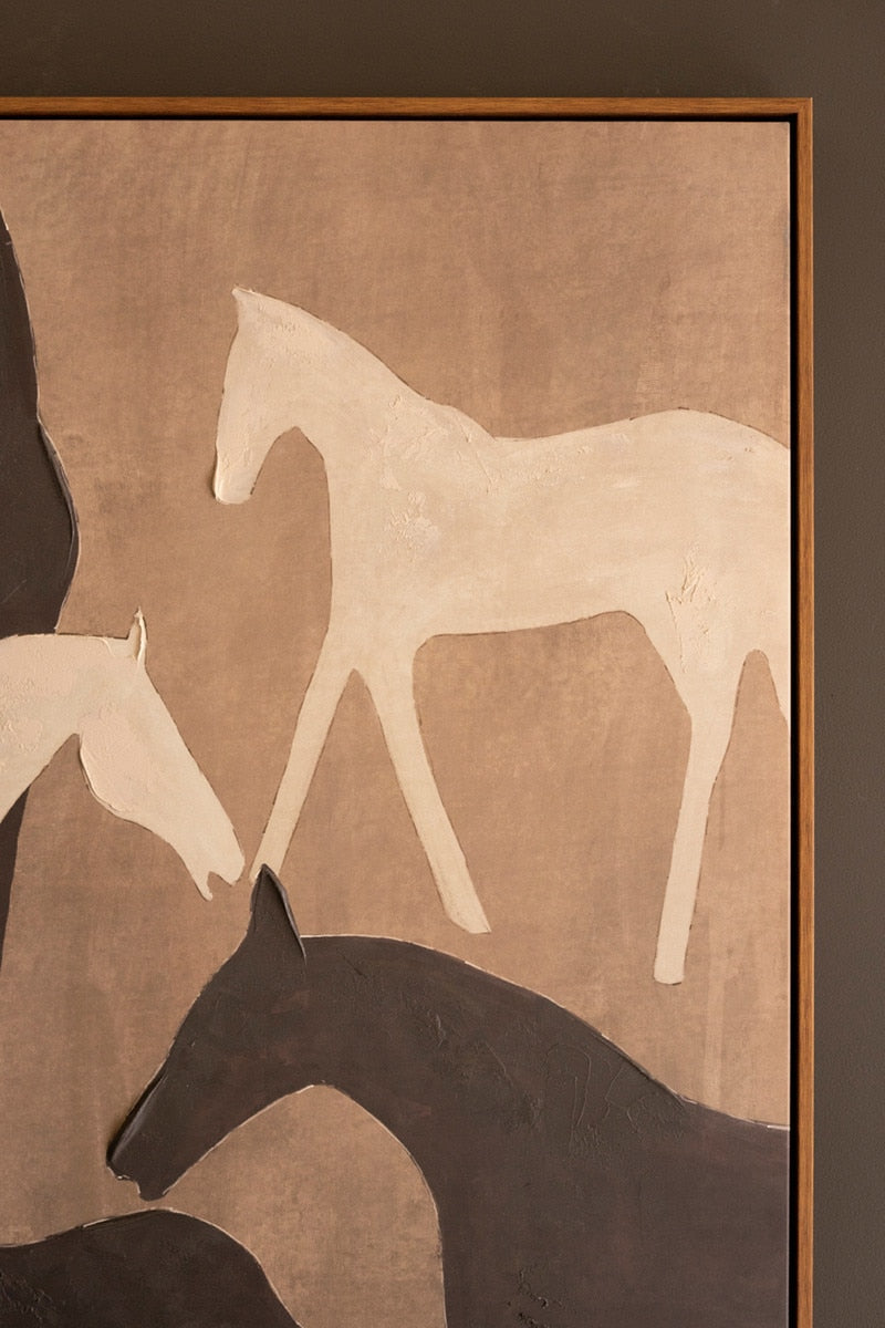 Framed 5 Horse Painting - Chapin Furniture