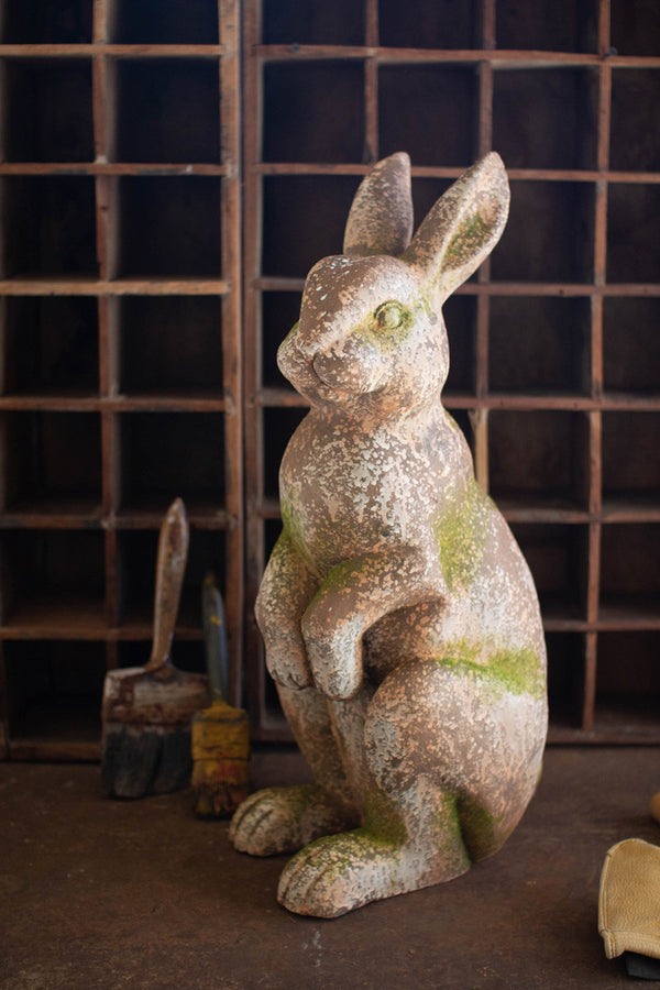 Faux Concrete Rabbit with Head Forward - Chapin Furniture