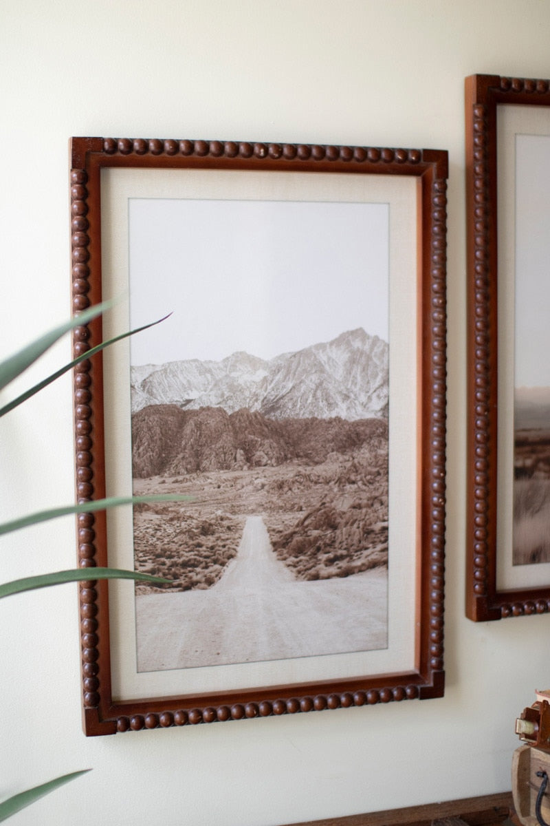 Set of 2 Framed Cowboy & Horse with Desert Scene Photography Prints under Glass - Chapin Furniture