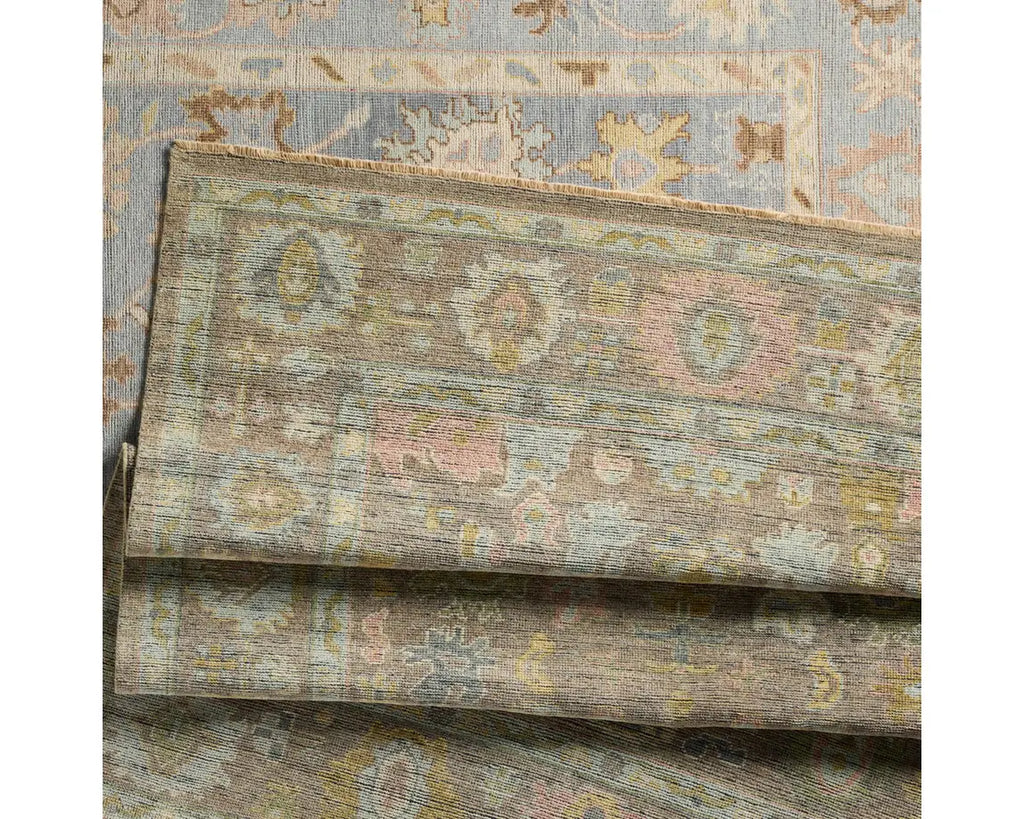 Jaipur Living Everly Sylvia Hand-Knotted  Blue/Taupe Rug - Chapin Furniture