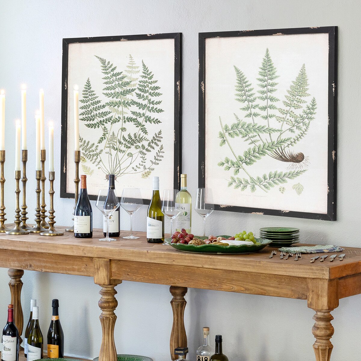 Botanical Study Fern Prints, Set of 2 Assorted Styles - Chapin Furniture