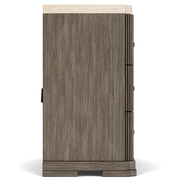 Sariel Stone Top Three Drawer Nightstand - Chapin Furniture