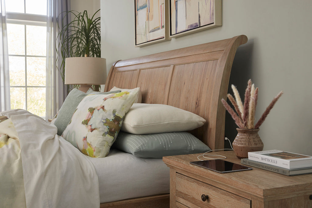 Cambridge Sleigh Bed - Queen - Modern Khaki - Chapin Furniture