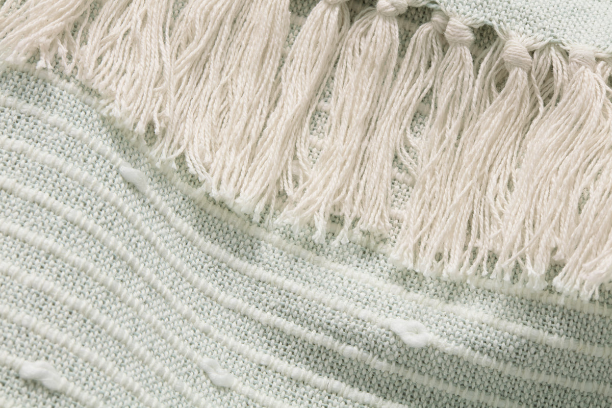 Magnolia Home by Joanna Gaines x Loloi Ines TMH0004 Smoke Throw - Chapin Furniture