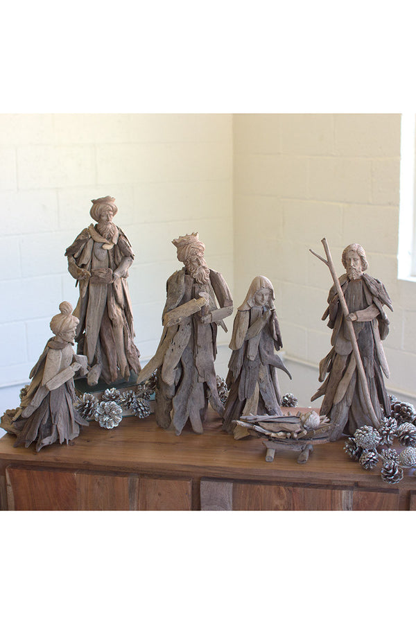 Set of 6 Driftwood Nativity Set - Chapin Furniture
