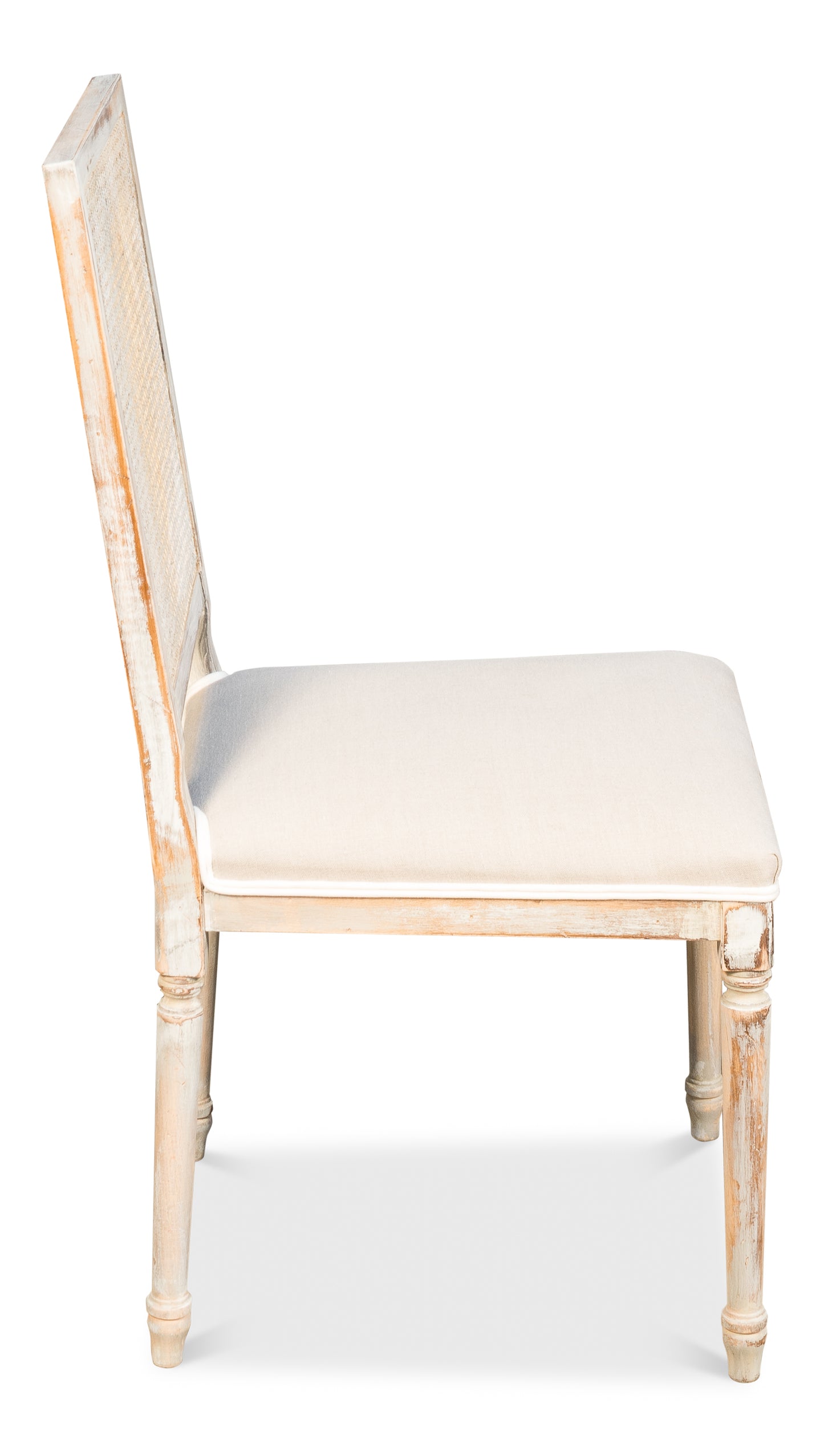 Cane Back Side Chair- Grey Oak, Flax- Set of 2 - Chapin Furniture