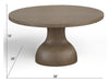 Bosley Lt. Brown Round Cocktail Table - Chapin Furniture