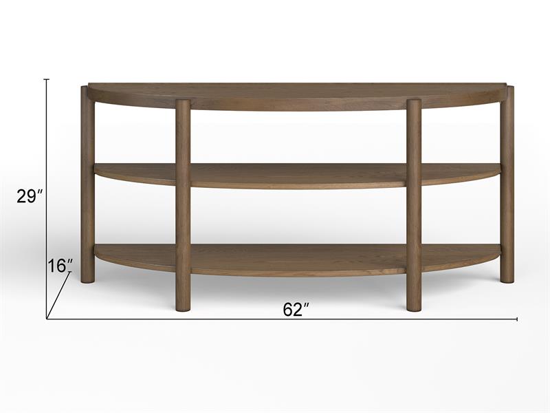 Hadleigh Brown Demilune Sofa Table - Chapin Furniture