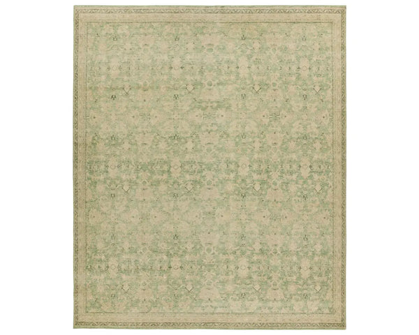 Jaipur Living Onessa Rowland Hand-Knotted Green/Tan Rug - Chapin Furniture