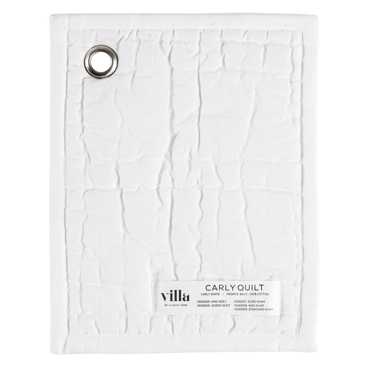 Carly White Quilt - Chapin Furniture