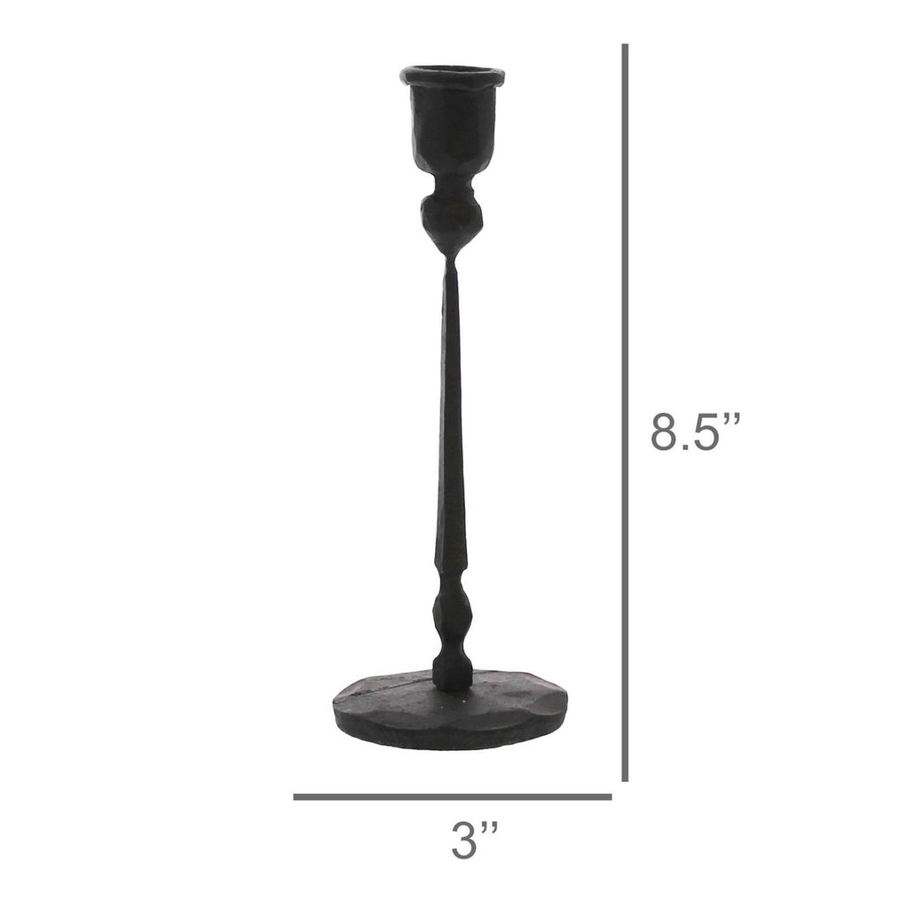 Palermo Iron Taper Candle Holder- Black - Chapin Furniture