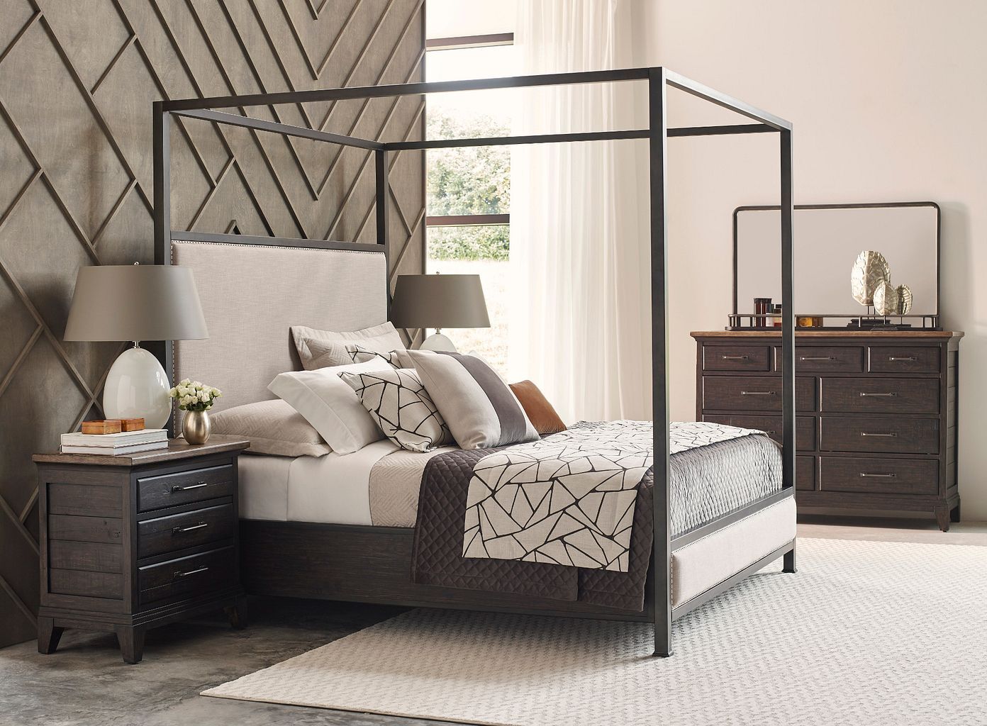 Plank Road Blair Nightstand- Charcoal - Chapin Furniture