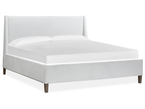 Lindon White Upholstered Island Bed- Queen - Chapin Furniture