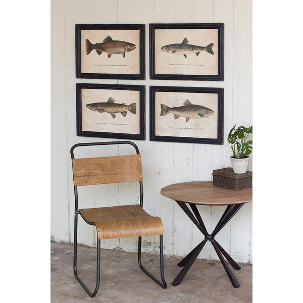 Set of 4 Trout Prints Under Glass - Chapin Furniture