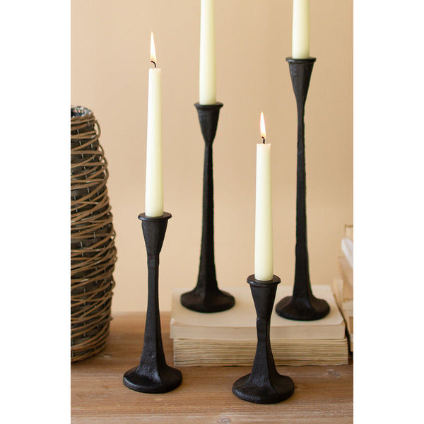 Set of 4 Cast Iron Taper Candle Holders - Chapin Furniture