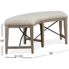 Paxton Place Curved Bench w/Upholstered Sea - Chapin Furniture
