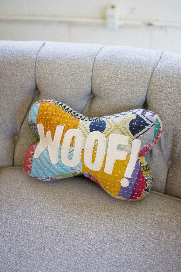 Woof Kantha Bone Pillow - Chapin Furniture