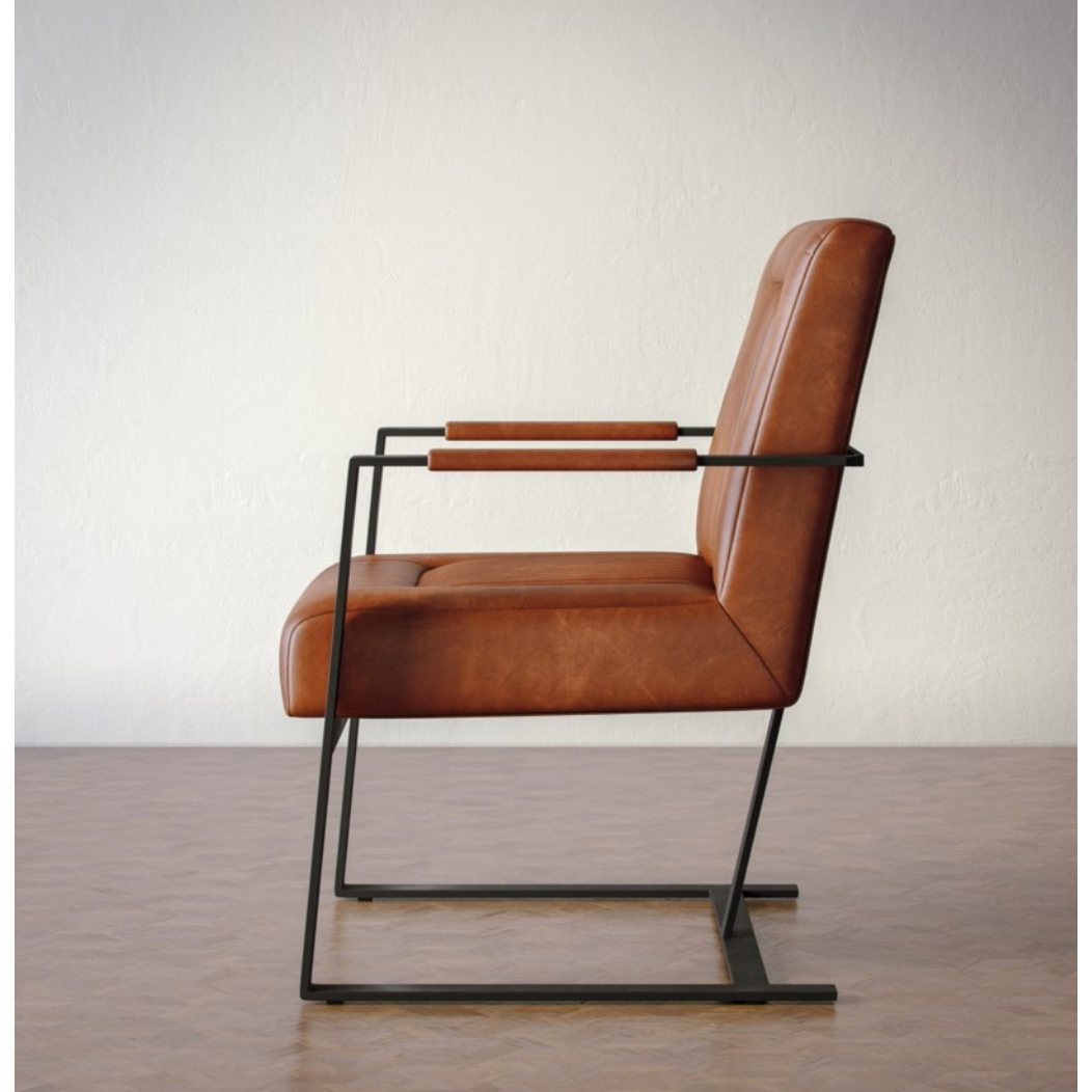 Maguire Leather Accent Chair - Chapin Furniture