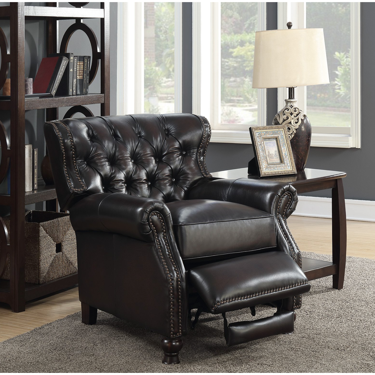 Presidential Recliner in Stetson Coffee Leather - Chapin Furniture
