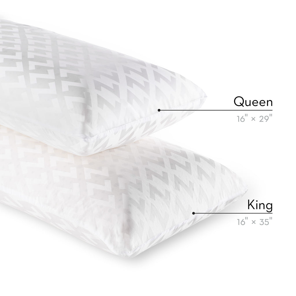 Zoned Dough® + Bamboo Charcoal, Mid Loft Plush Pillow- Queen - Chapin Furniture