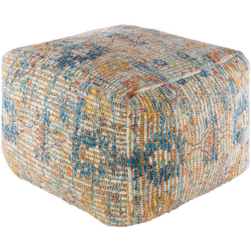 Coventry Pouf-Blue - Chapin Furniture