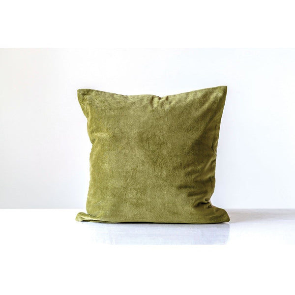 20" Velvet Pillow, Green - Chapin Furniture