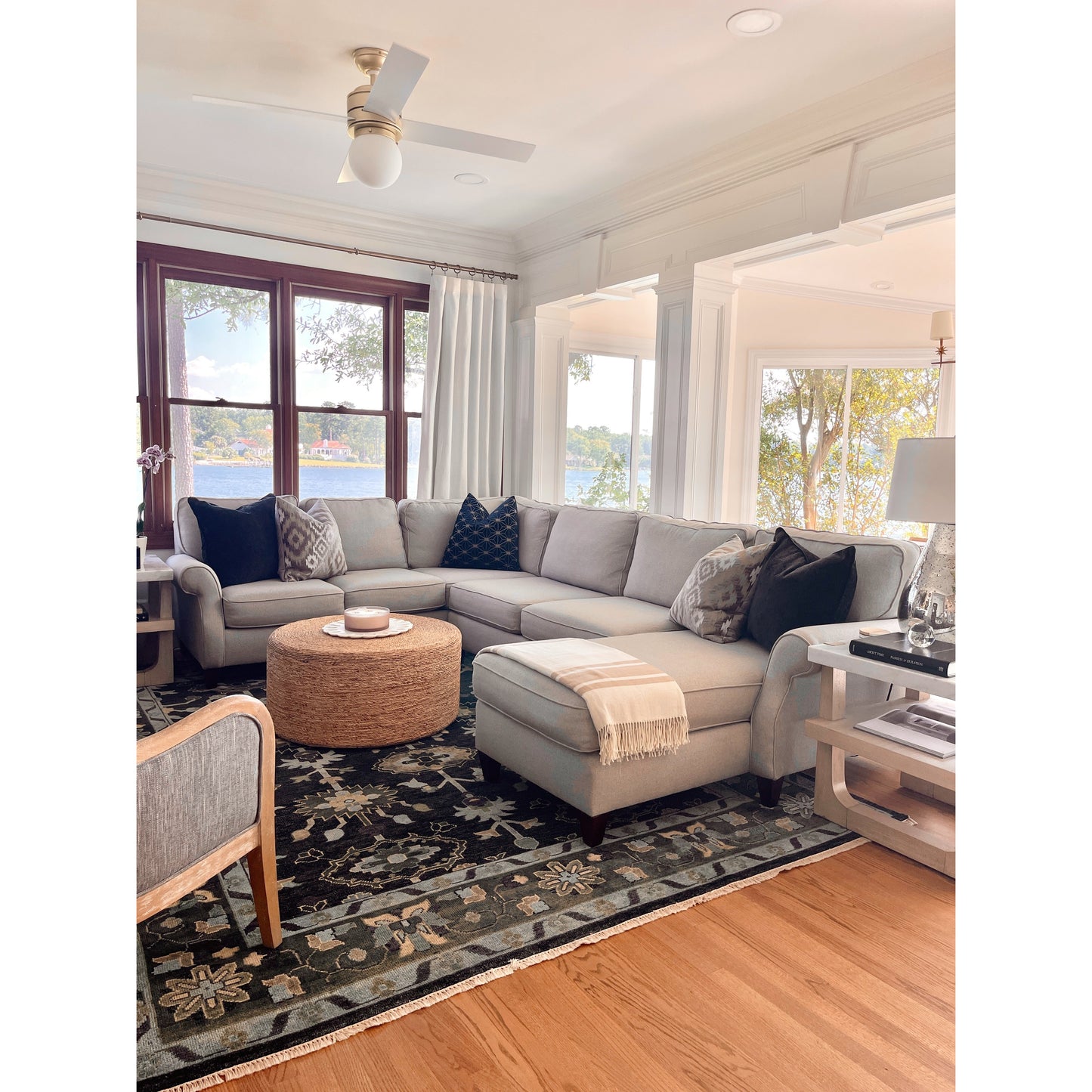 Example of Custom Davenport U Shaped Sectional