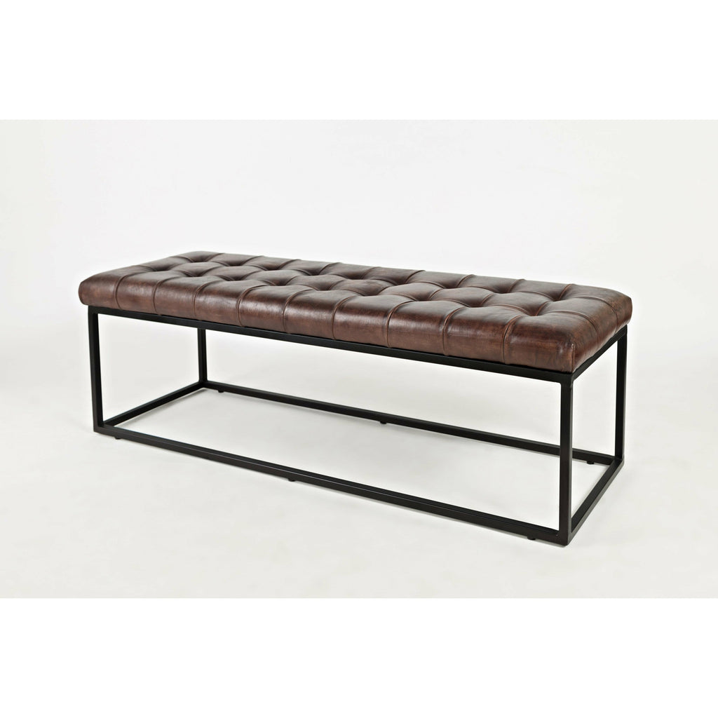 Global Archive Leather Ottoman- Multiple Color Options - Chapin Furniture